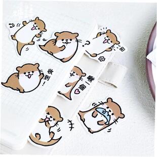 Mohamm Cute Animal Otter Masking Stickers Scrapbooking Diary