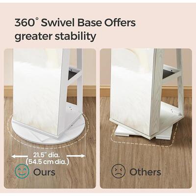 旋转实木身镜柜家用卧室首饰珠镜宝纳落OGP地移全动试衣收子挂衣