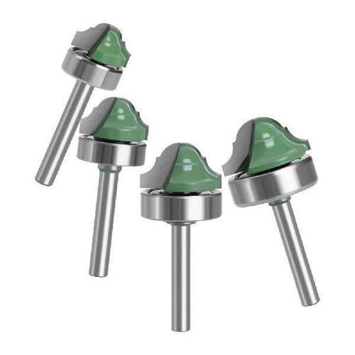 4pcs 1/4inch Shank Bilateral Frame Line Router Bit Double