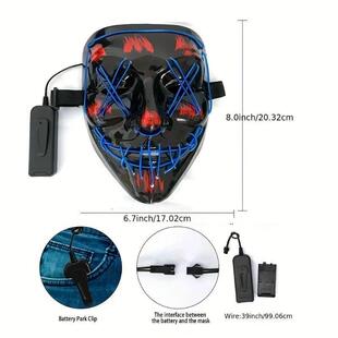 halloween masks face terror light led Scary Scream mask