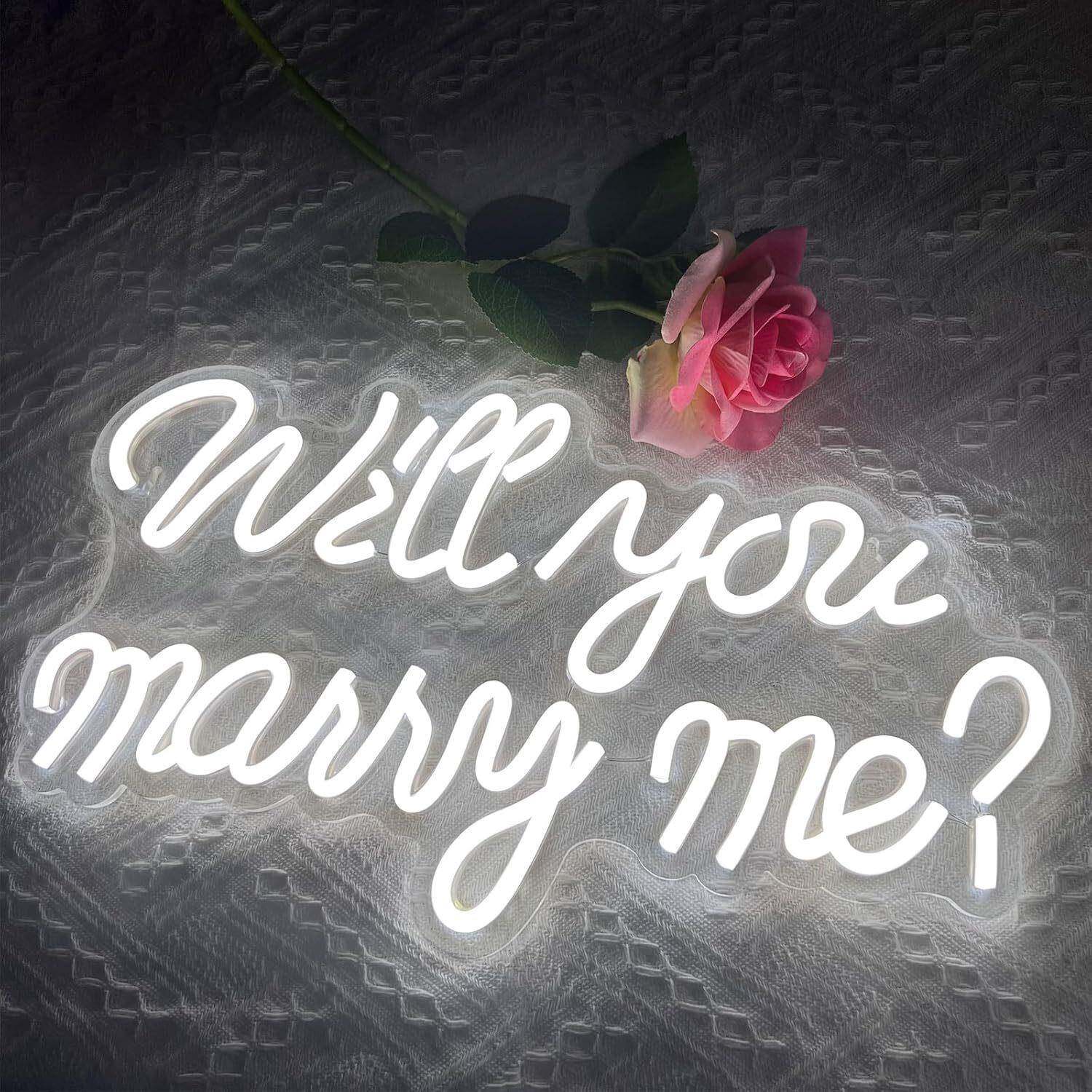 le围d跨境霓虹灯wilyoumaDEPrylrme求婚英文字母灯牌氛灯装饰灯