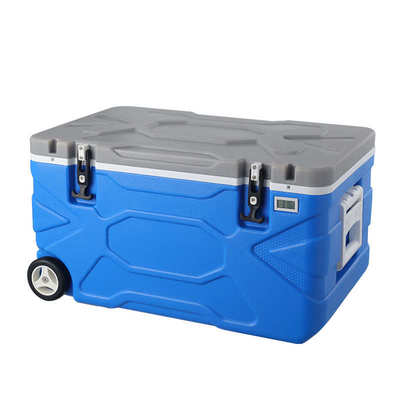 冷保温箱发泡 箱钓鱼钓轮户外箱塑料箱55升带外卖冷藏箱链车载