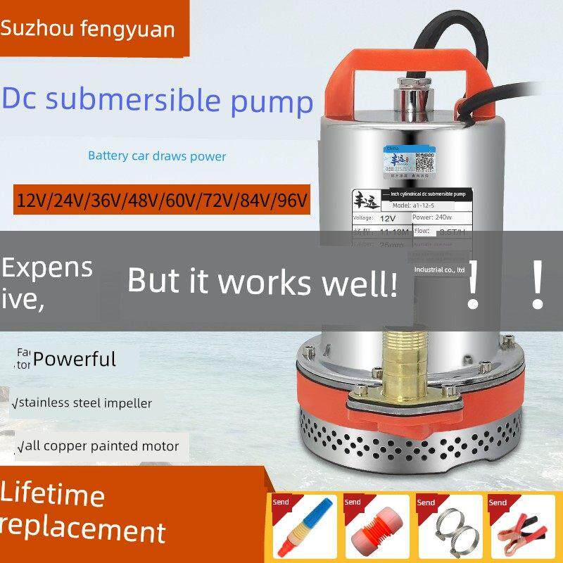 丰源直流水泵电池汽车电动汽车潜水泵12V24V36V48V60V72伏农用水