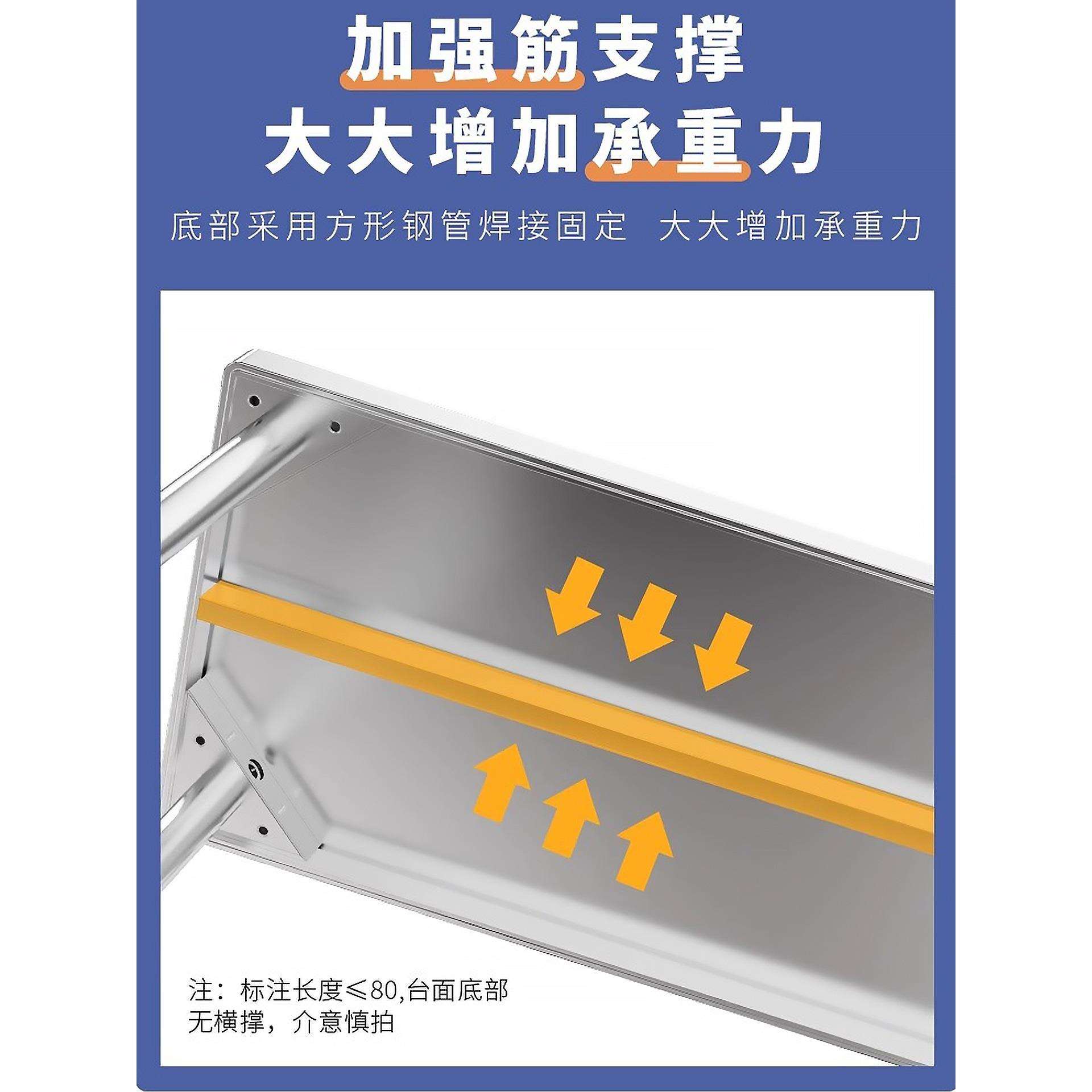 不锈钢工作台厨房专用灶台架子家用操作台桌子饭店置物架台面案板