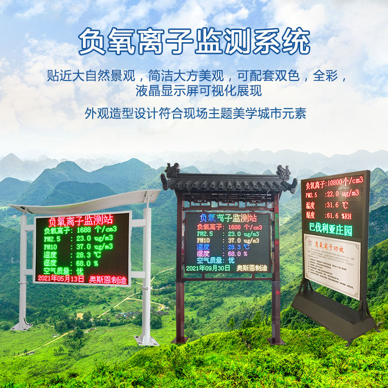 天然氧吧空气质量负氧离子实时监测站 植物园负氧离子在线检测仪