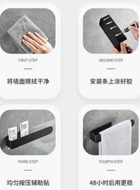 新款直销不锈钢浴室免打孔毛巾环轻奢圆形毛巾架擦手巾挂架圈卫生