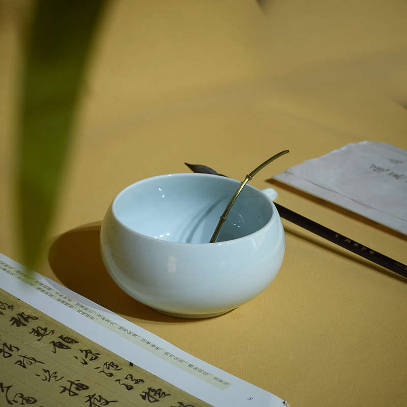 厚院【春暖】陶瓷大号香炉香多功能青瓷水盂毛笔洗池涮笔缸插花瓶