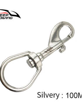 100MM白色原色316不锈钢单头钩弹簧扣潜水装备潜水配件SSA-DT100W