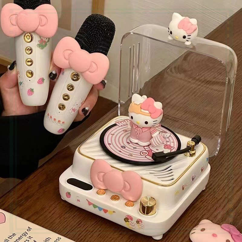 可爱卡通hellokitty音响生日礼物女生闺KT猫唱片机蓝牙音箱周边