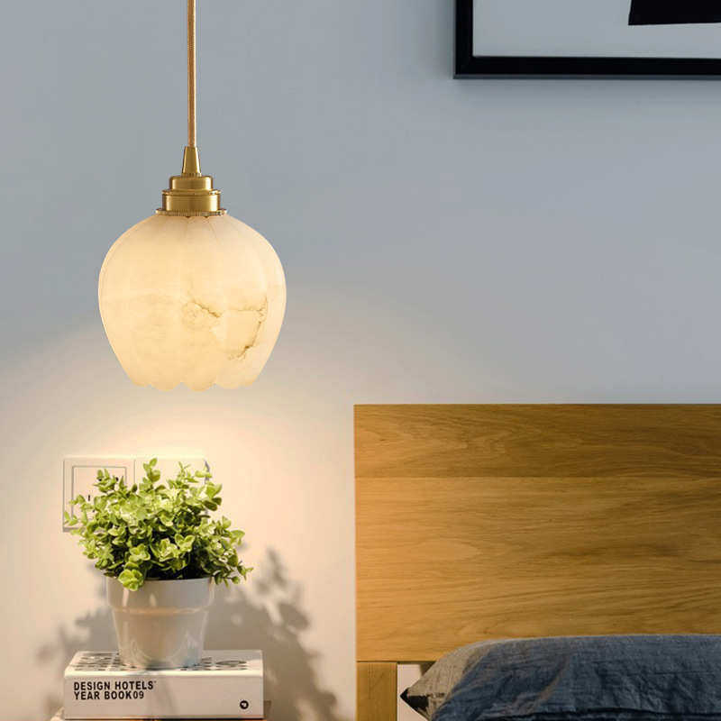 全铜云石轻奢吊灯卧室床头灯楼梯餐厅灯新中式欧式美式简约小吊灯,家装灯饰光源,客厅吊灯,淘宝优惠券,粉丝福利购,淘宝优惠卷