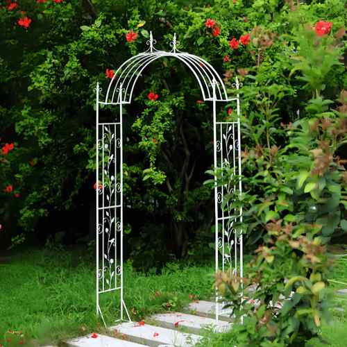 欧式复古铁艺花GM2025架做旧拱门院月藤季爬架园花庭铁线莲爬藤架