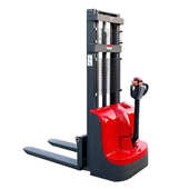 卸托盘升降升高车电动叉车 全自动液压装 中置步行式 全电动堆高车