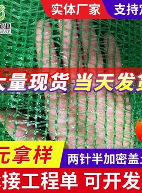 绿色两针半加密盖土网裸土覆盖环绿化网防尘网保聚酯遮阳盖土网