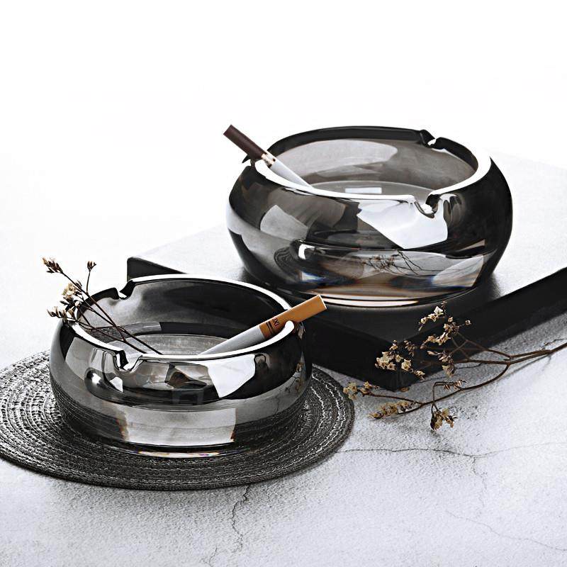 创意玻璃烟灰缸透明客厅家用特大号烟缸办公室酒店logo商用烟灰碟,节庆用品/礼品,时尚烟灰缸,淘宝优惠券,粉丝福利购,淘宝优惠卷