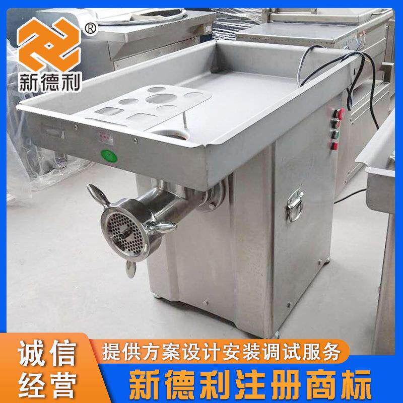 不锈钢42型肉皮绞肉机商用辣椒绞碎设备小型猪肉绞肉灌肠一体机