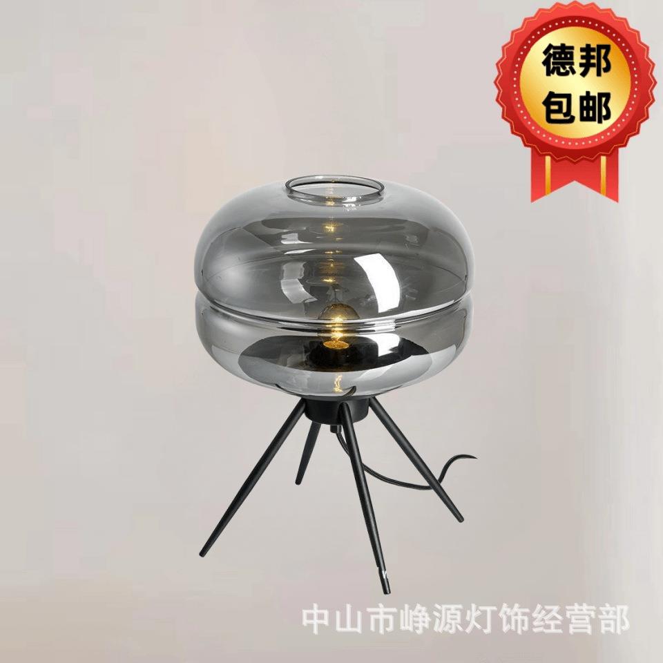 北欧现代简约玻璃时尚创益台灯客厅装饰床头创意设计个性卧室台灯
