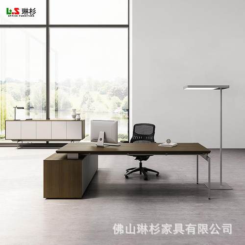 Oswald-xl奥斯班台经理办公桌子总监实木油漆大班台老板大班桌子