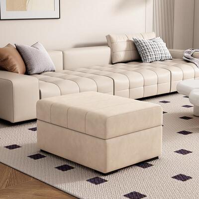 客厅换鞋收纳凳储物脚踏沙发边加长单个长条沙发凳搁脚方形矮凳子