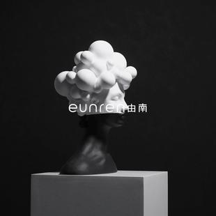 创简约现代OSQ树脂象人意造型物雕塑家居样板房抽间客厅软装桌面