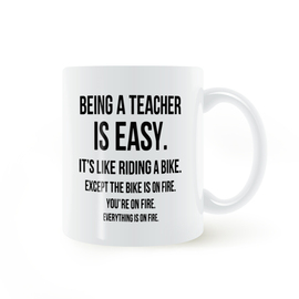 Being A Teacher is Easy Mug教师节毕业季礼物陶瓷咖啡马克杯子