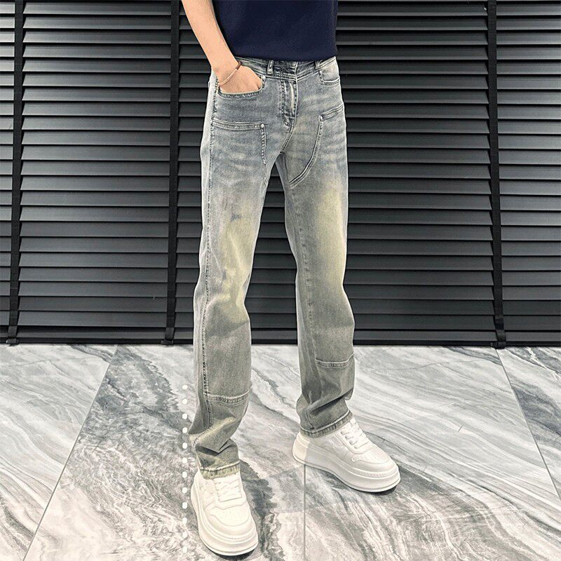 范瑟者专柜牛仔裤男士百搭显瘦工装直筒裤春夏新款修身气质休闲裤