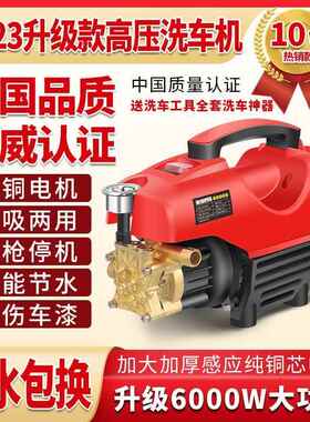黑LNG猫高压洗机家用V22车0清洗机车大功率全自动洗便携式刷车泵