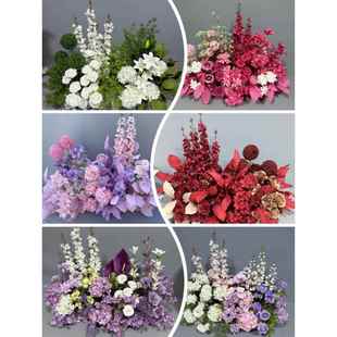 采购产品婚礼高雅插花,千代兰人造花插花,求婚场地布置,人造花