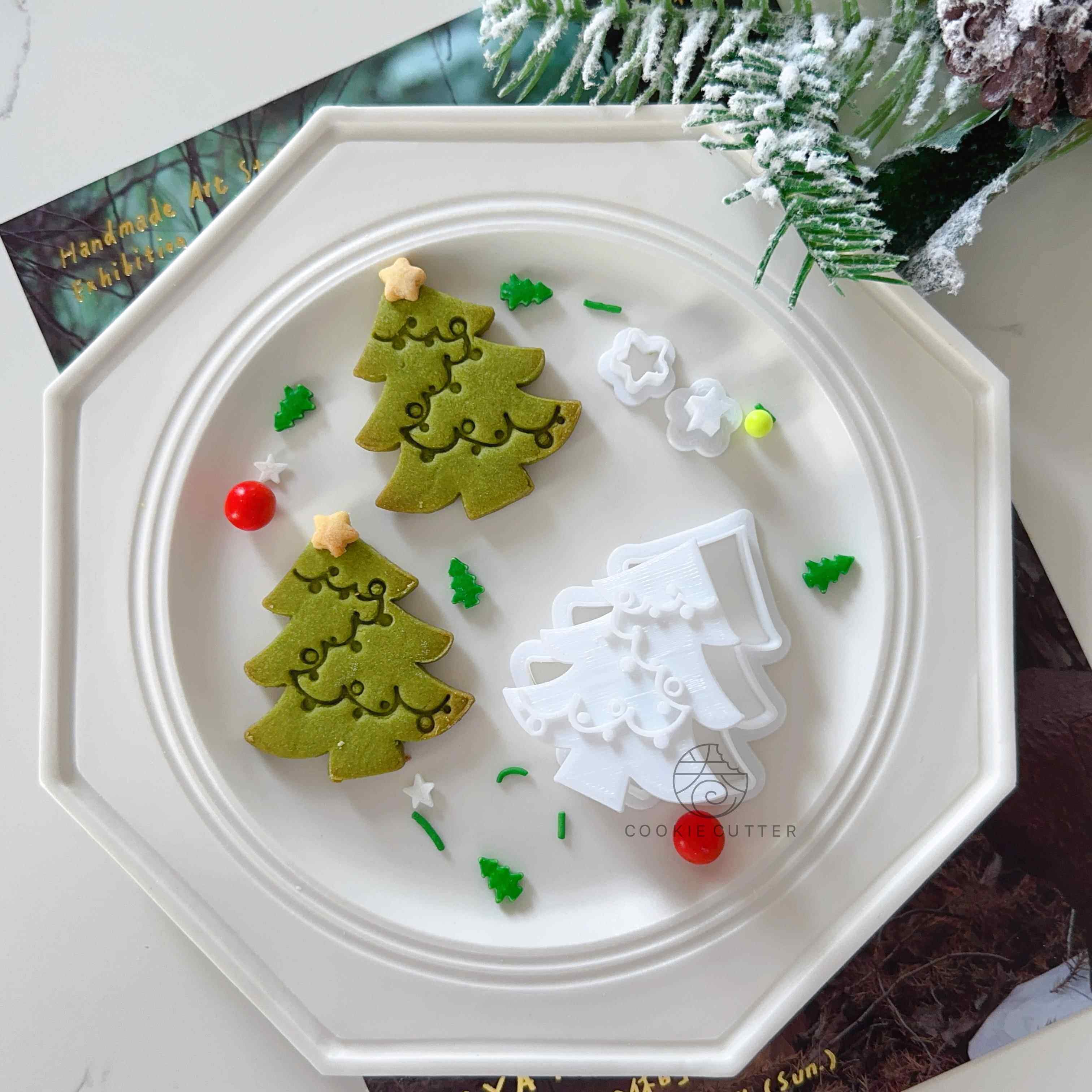 2025新款圣诞树饼干模具 圣诞节亲子DIY家用商用曲奇烘焙小工具