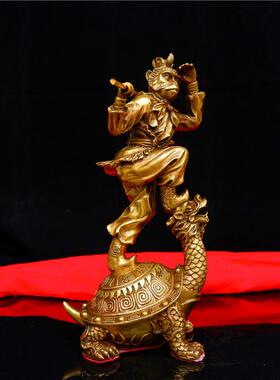 纯铜摆件独占翱头猴子招财风水工艺品家居装饰品 孙悟空齐天大圣