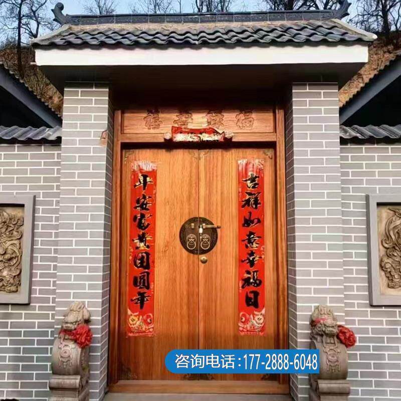 寺庙宗祠堂大门仿古实木大门花梨木别墅庭院大门中式红木进入户门