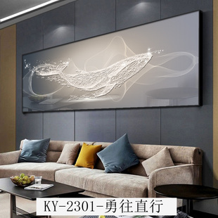 高档2024款 简约沙发背景墙装 饰画现代轻奢客厅挂画抽象横幅画墙画