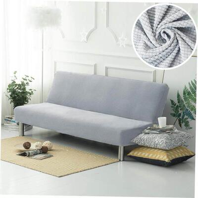 Folding armless sofa bed cover full stretch universal sofa