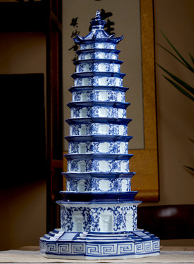 明古清仿中式陶宝塔三色景德塔镇匠人手工瓷tb-77391制作陶瓷宝陶