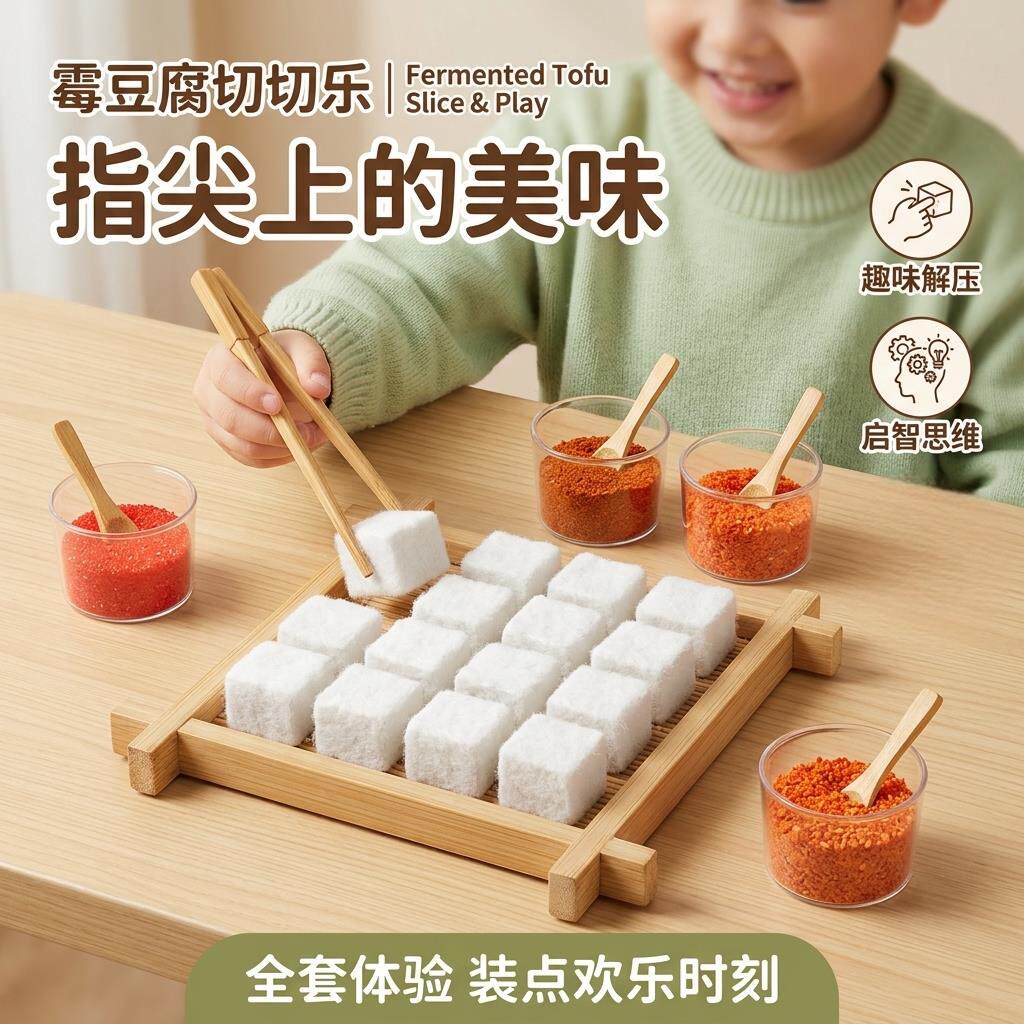 手工霉豆腐套装玩具儿童解压益智亲子diy材料包互动创意自制道具