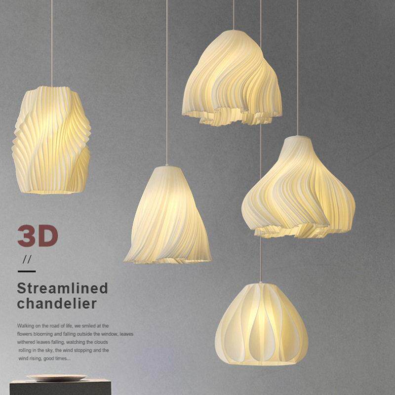 简约现吊灯餐厅三头吧台卧室床头楼梯玄关店铺商用创意3D打印灯