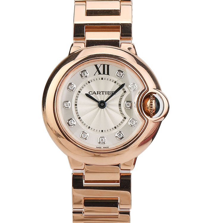 [9.8新]卡地亚公价165000蓝气球金表28mm石英女表WE902025