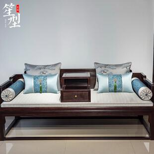 F7675MTS古典红木通沙发座垫套罩乳胶垫飘垫 xyt新中罗汉床坐垫式