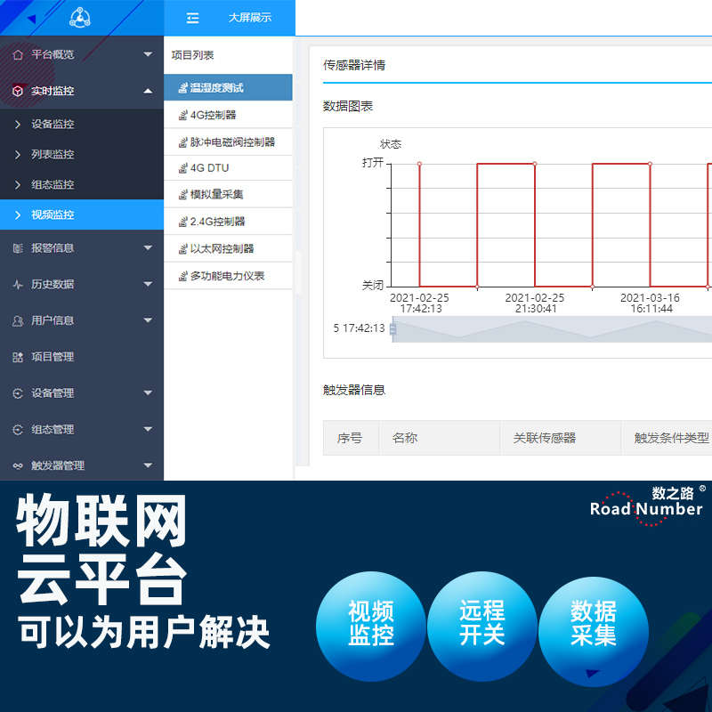 物联网云平台方案 开发 传感云 私有云 串口云 大屏监控 手机监控