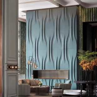 南城北爱3D立体彩色异型水泥砖餐厅背景墙奶茶咖啡面包服装酒店