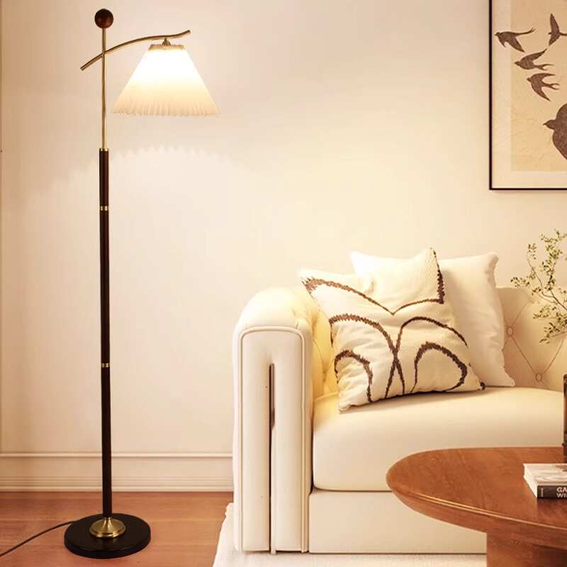 全铜创意个性中古风卧室床头台灯新款现代简约客厅落地灯书房灯