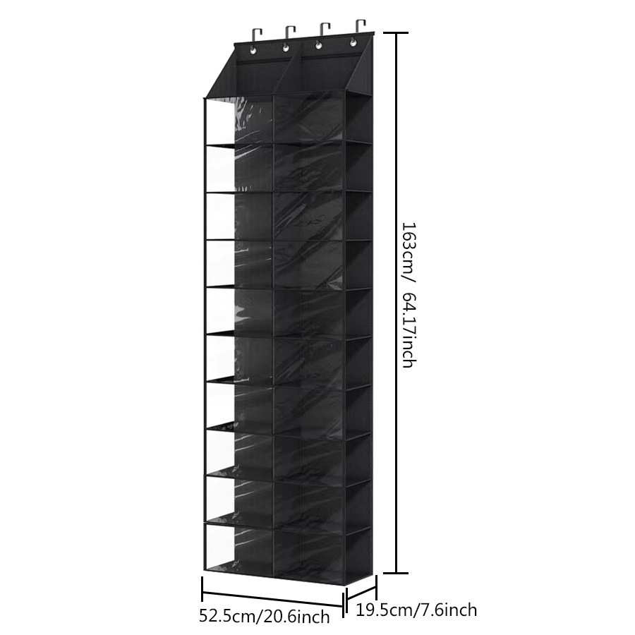 挂款后整理门袋爆透明袋大容量收纳收纳双排壁挂鞋10袋层pvc