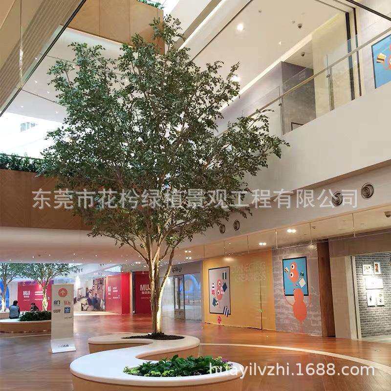 发财树榕树盆景室内客厅仿真榕树盆栽橱窗服装店大型办公摆件装饰