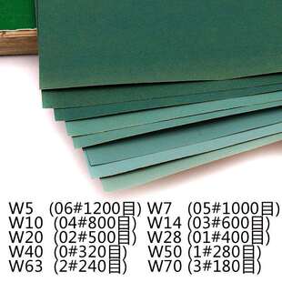 上海上砂牌 W3.5~W70金相干磨砂纸金相测试砂纸磨砂纸玻璃贴