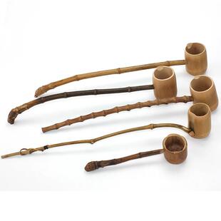 竹水勺打酒器竹工艺品紫竹竹鞭水勺浇花茶具配件长柄水瓢短柄