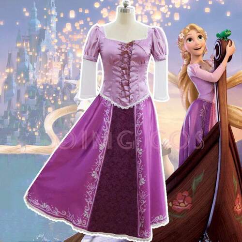 Tangled Rapunzel Cosplay Costume Adult Carnival Uniform