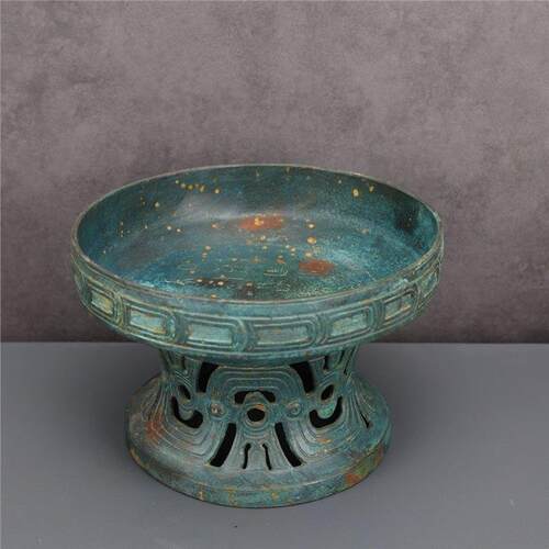 青铜盘博物馆古玩制作青铜器摆件青铜盘制作产品铜器摆件