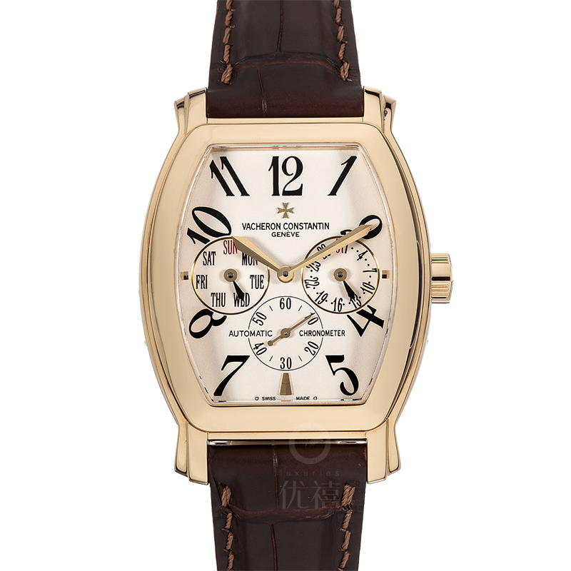 [9.8新]江诗丹顿马耳他系列18k黄金自动机械手表男表42008