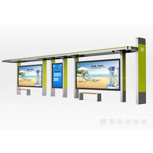 智能候车亭户外公交站牌仿古候车厅城乡不锈钢公交站台生产厂家