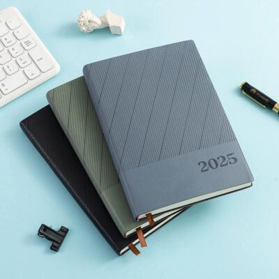 2025 Daily Planners A5 Schedule Notebooks with index Leather
