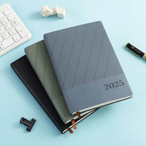 2025 Daily Planners A5 Schedule Notebooks with index Leather